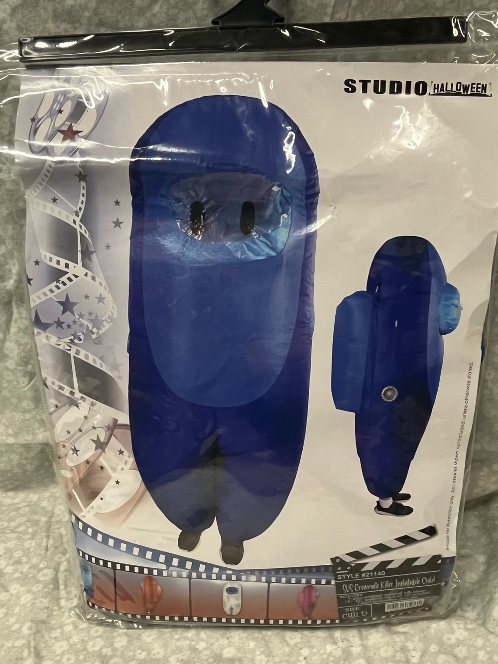 Among Us Blue Inflatable Kids Costume